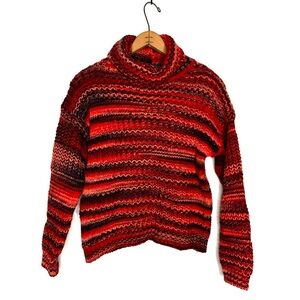 Elsamanda | Multi Color Chunky Knit Turtleneck Sweater
